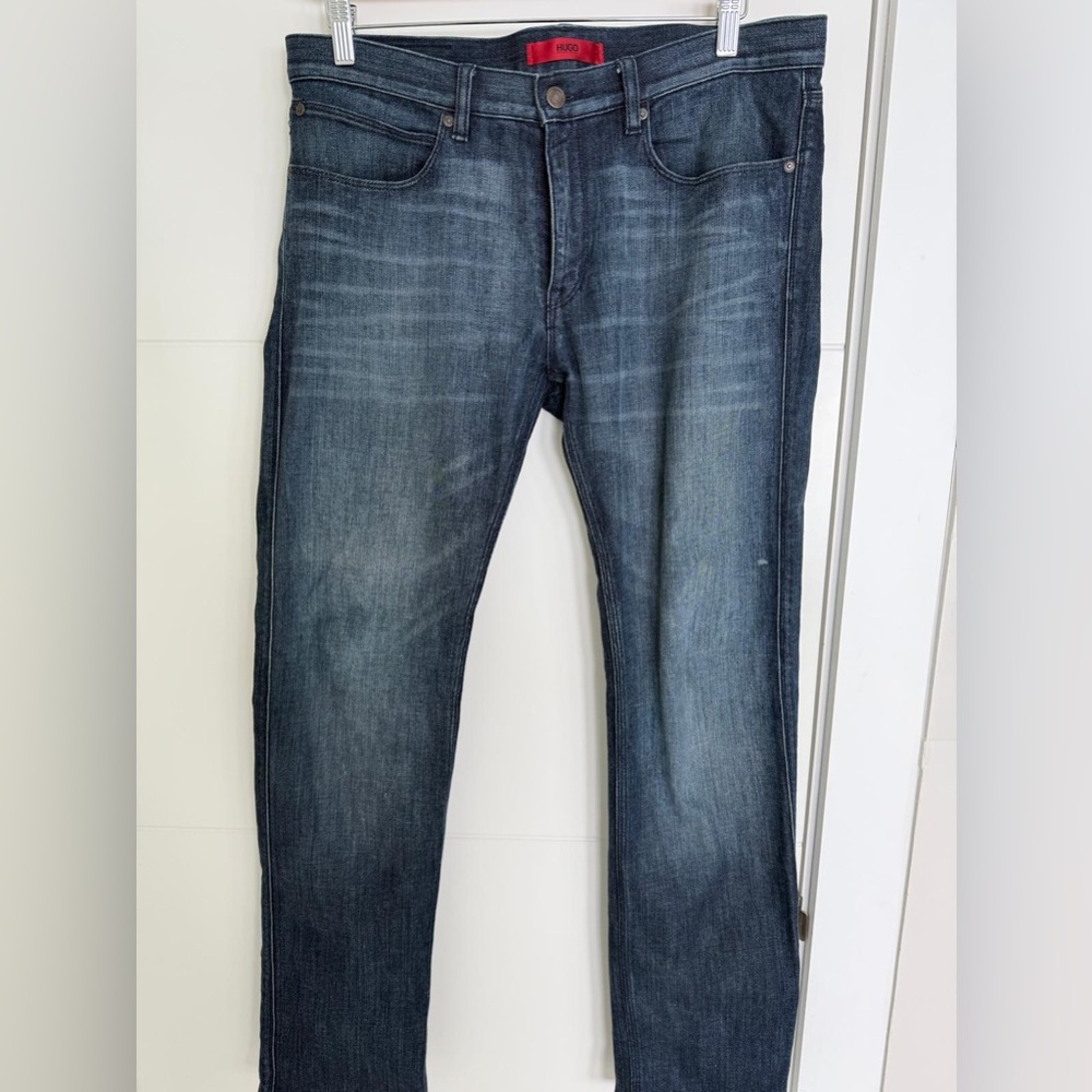 HUGO Dark Blue Straight Jeans